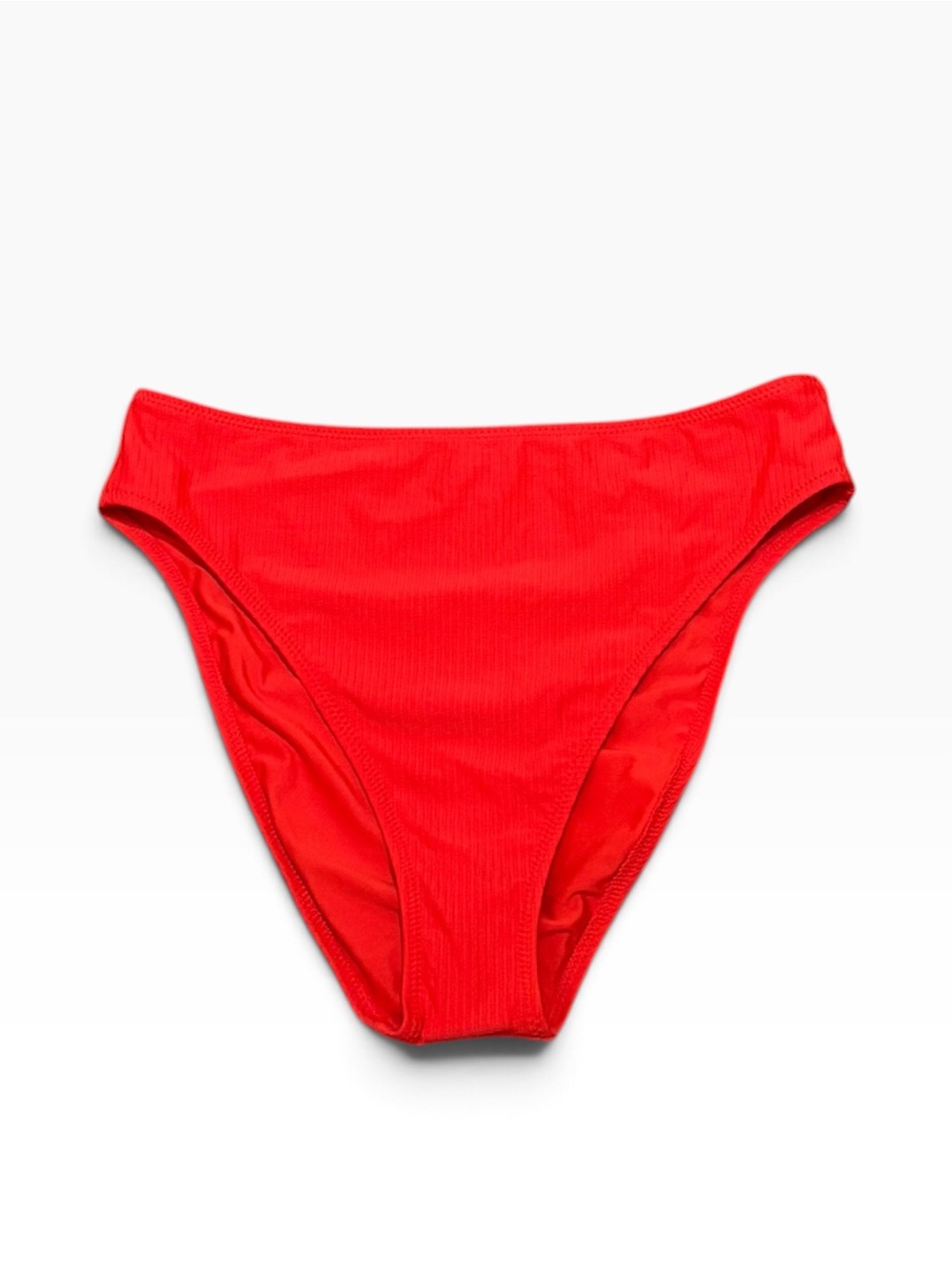 SOLID & STRIPED Red High-Leg Bikini Bottom, Size M NWOT